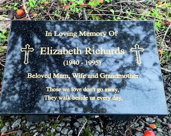 Extra Large Granite Memorials Plaque 40cmx30cm