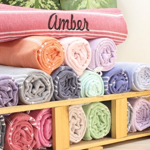 Personalized Turkish Towel, Bridesmaid Gifts, Bachelorette Party Gifts, Girls Trip, Pool Party Beach Gift Towel, Monogrammed custom gifts