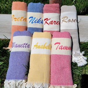 Bridesmaid Gifts, Wedding Gift, Personalized Beach Towel, Personalized Gift, Wedding day gift, Party Favor, Bachelorette Party, Gift For Her