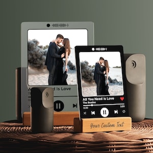 Acrylic Song Photo Plaque, Album Cover Music Playlist Picture Frame Sentimental Keepsake, Valentine Couple Songwriter Wedding Memory Gift