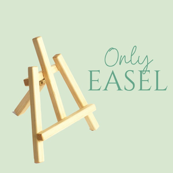 Mini Wooden Easel, Small Sign Stand for Display Photo Picture Acrylic Canvas, Wedding Table Number Card Holder Decor, Miniature Artist Easel