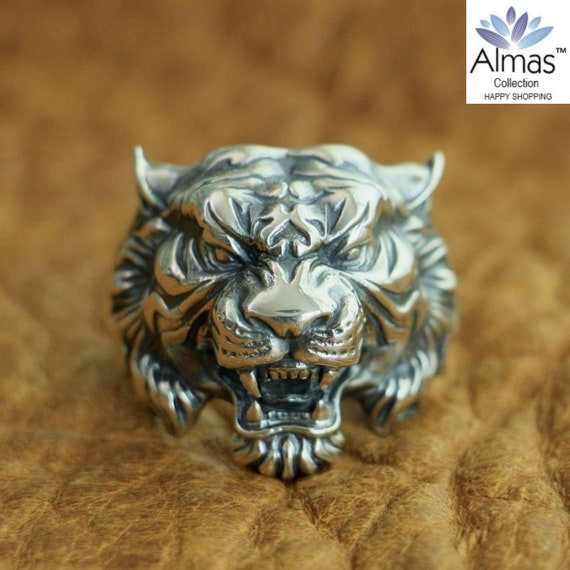 Buy 18K Gold Plated Stainless Steel Gold Tiger Ring Gold Band Rings Boho  Ring Bohemian Ring Biker Ring Animal Head Ring Tiger Head Online in India -  Etsy
