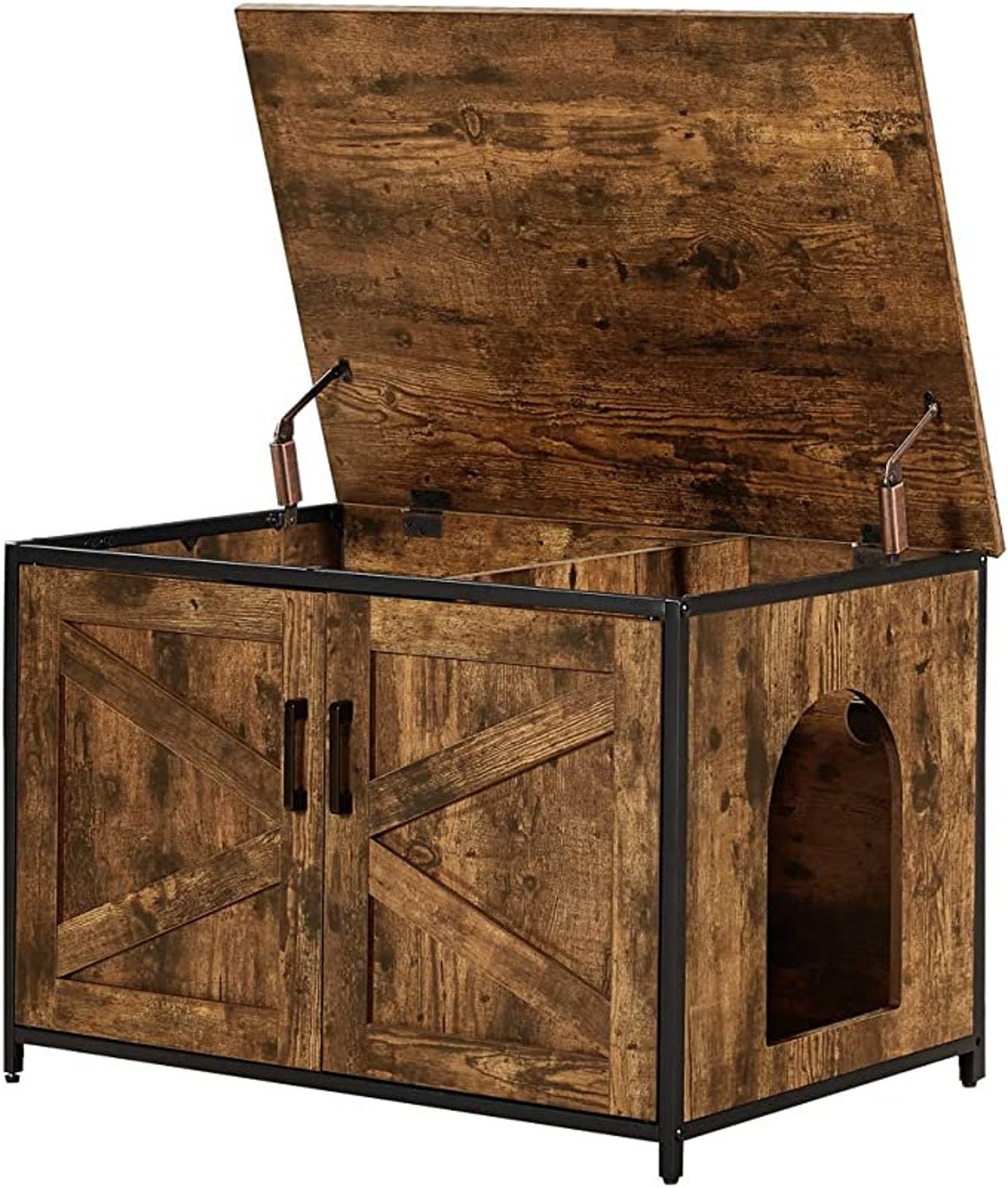 Modern Cat House Litter Box Enclosure Wooden Cat Tower Etsy