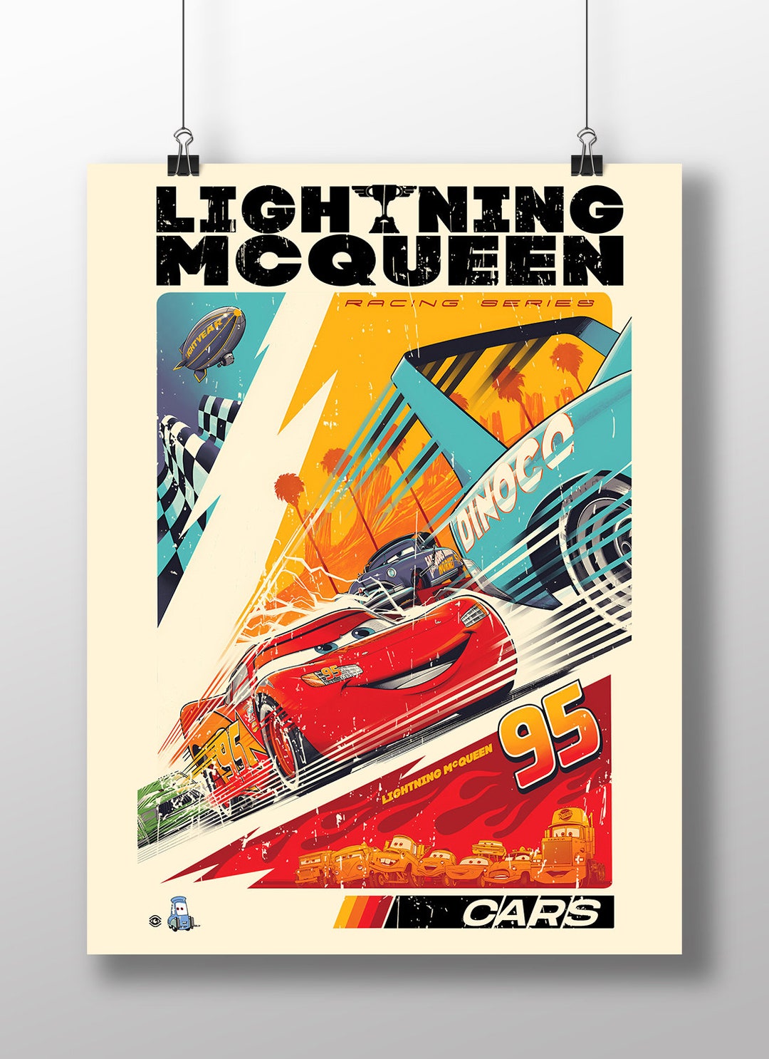 Poster / Poster - Cars Flash Lightning Mcqueen - Racing Series - Etsy