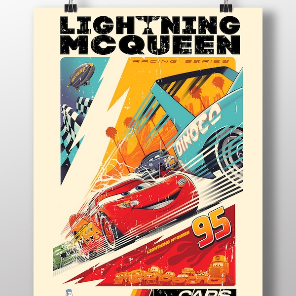 Affiche / Poster - Cars Flash Lightning McQueen - Racing Series