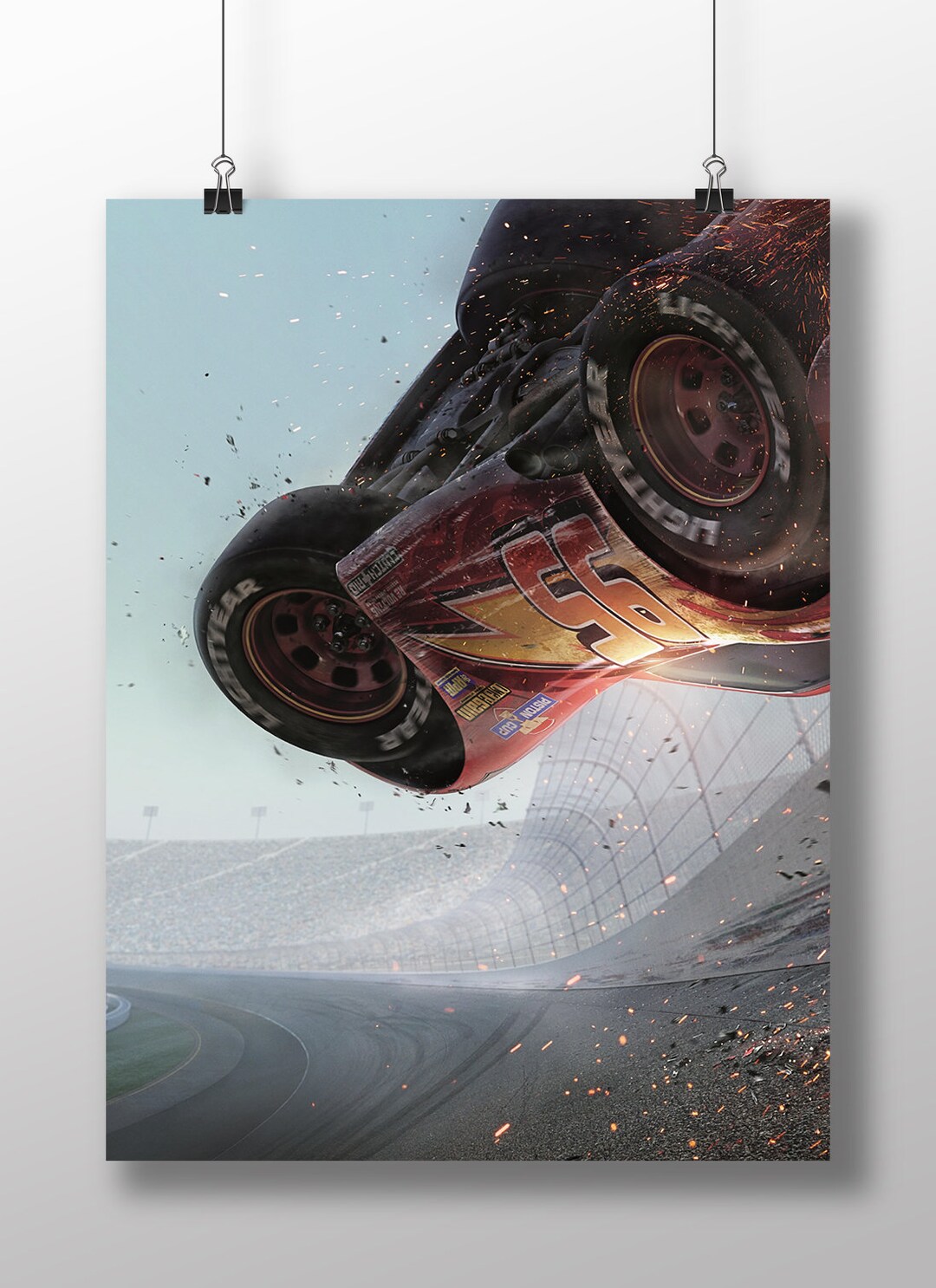 Poster Poster Cars Flash Lightning Mcqueen Crash Etsy