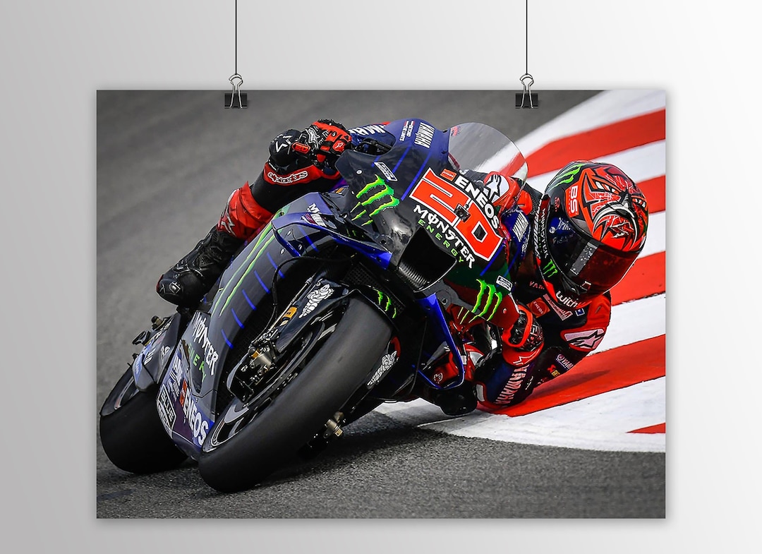 LBMED Art Peinture Impression Sur Toile Fabio Quartararo Affiche D'art Sur Toile Pour Un Décor Familial Moderne Affiches Et Photos 19.7"x27.6"(50x70cm) Sans Cadre