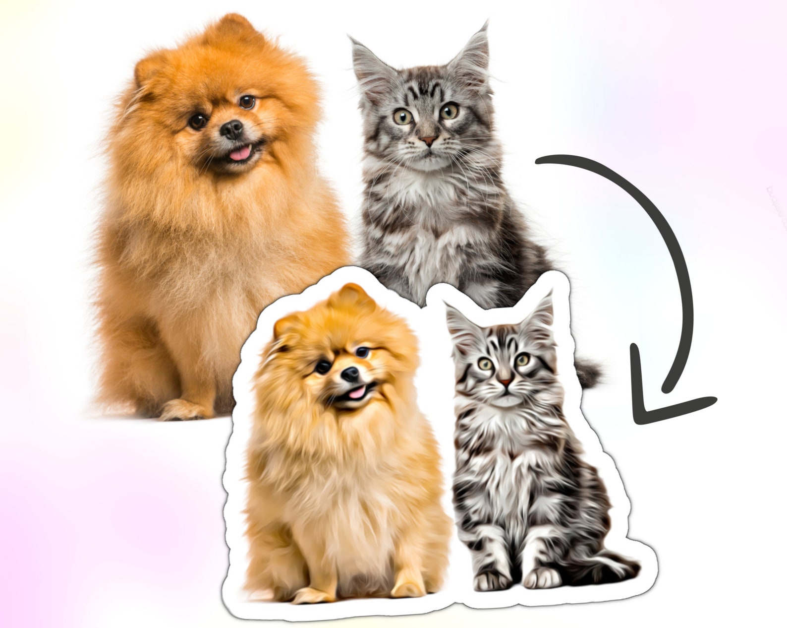 Pet Cartoon Portrait PNG Digital Download Professional - Etsy