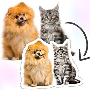 custom cut out sticker photo sticker cartoon good vibes sticker comic meme label bumper decal car funny personalized sticker customized wedding fun kids decoration christmas birthday grade high school turn your cat pet stickers portrait waterproof