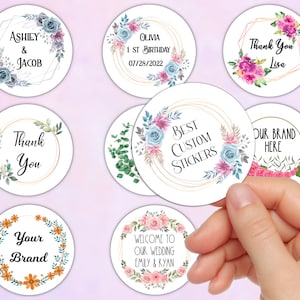 Custom - Stickers | Premium Personalized Labels | Perfect 4 Wedding Business - Your Customized Text | Best Price Quality Sticker Combo Pack