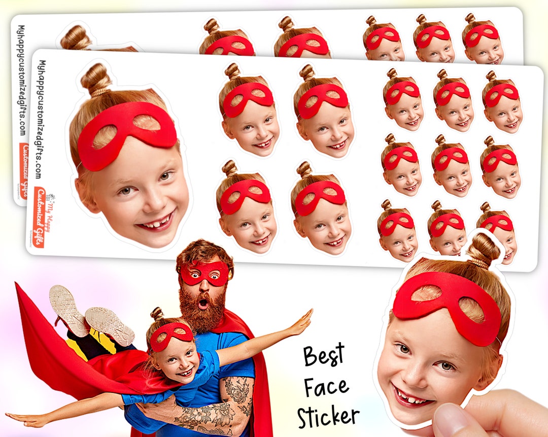 Custom Face Stickers Sticker Sheet 14 High Quality Picture Decals Save