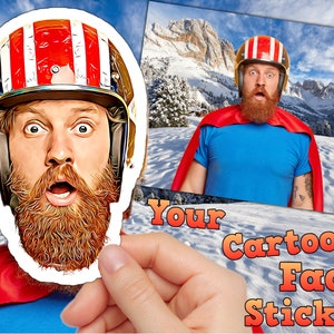 Face Stickers - Custom Cartoon | High Quality - Picture Decal |  I'll Turn Your Photo Into An Amazing Cartoon Face Die Sticker