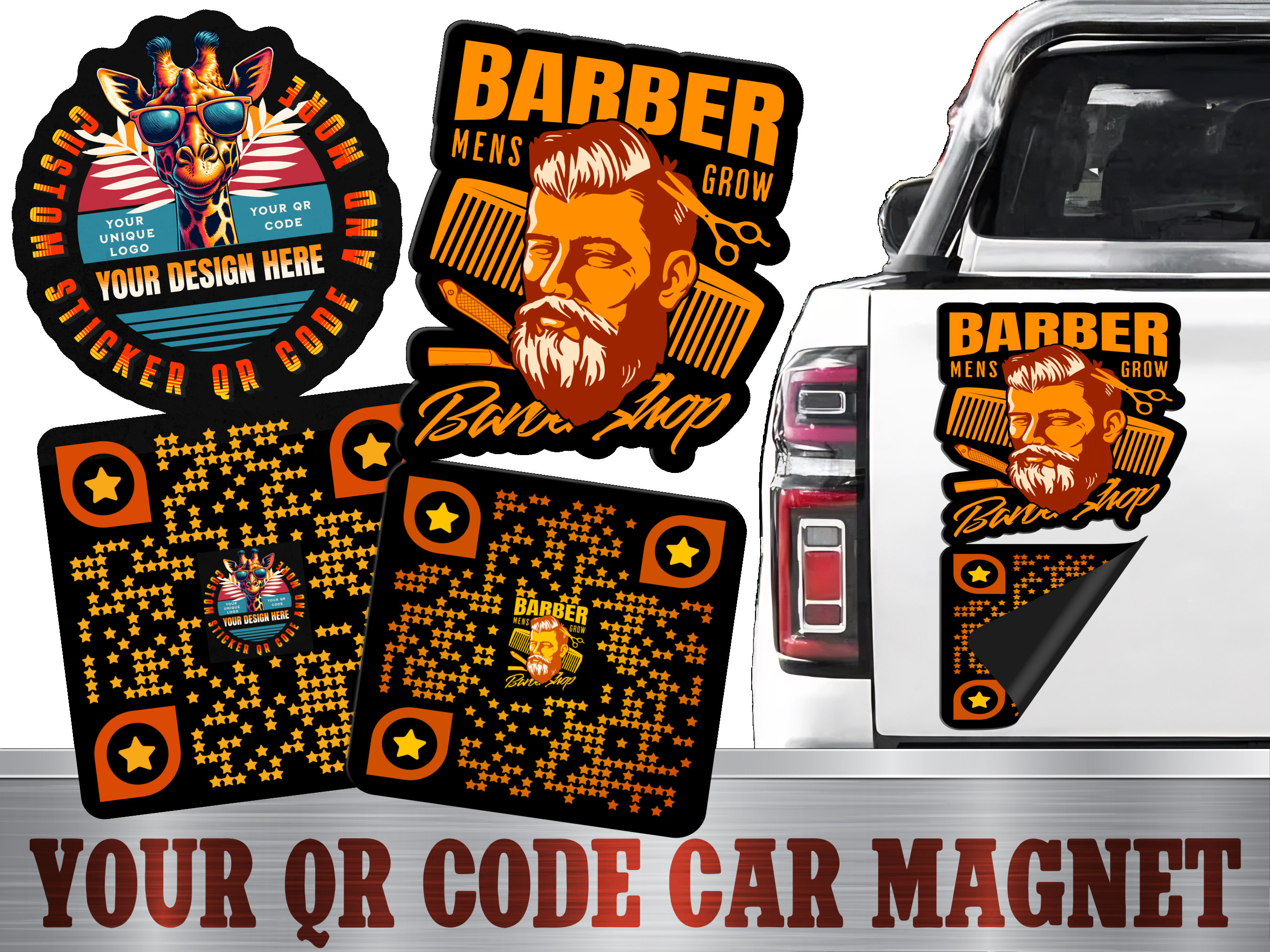 Magnetic QR Code - Die Cut Magnet With Logo - Make Your Own Logo QR ...