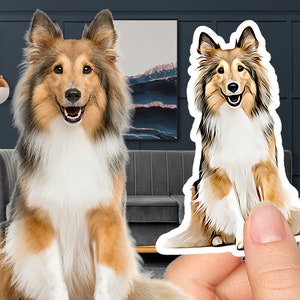 Custom Sticker - Pet Cartoon Portrait | High Quality - Picture Decal | Save Your Best Photo Sticker in Cartoon