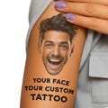 Custom Temporary Tattoos – Personalized Photo, Face or Logo | Perfect for Parties, Weddings & Events | Skin Safe | Customized Made in USA