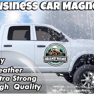 Personalized Car Magnet Sign | Customized Logo for Car Van Truck | Advertise Your Business Vehicle Magnetic | Professional Printed Die Cut