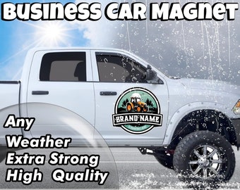 Insegna magnetica personalizzata per auto / Logo personalizzato per auto, furgoni e camion / Pubblicità su veicolo aziendale con magnete / Stampa professionale fustellata