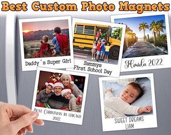 Premium Magnet - Custom Photo | High Quality - Fridge Magnetic Photos Gifts | Save Your Best Photos