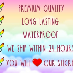 24 hour delivery express shipping usa florida long lasting stickers decal car bumper custom labels wedding