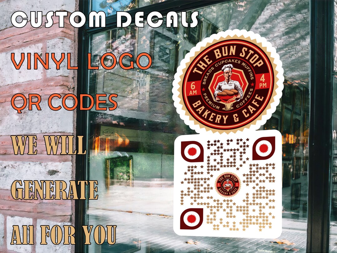 Your Custom Decal - QR Code Logo Sticker - Die Cut Sticker With Logo ...