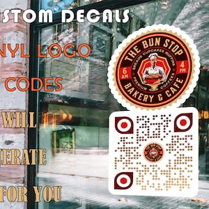 Uw aangepaste sticker - QR-codelogosticker - Gestanste sticker met logo - Maak uw eigen QR-codestijl - Gepersonaliseerde waterdicht