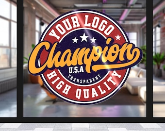 Window Clear Decal Design - Full Color Personalized Logo or Design - Clear Permanent Sticker - Waterproof Windows Storefront - Customized