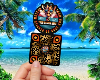 Decalque do logotipo do seu código QR - Adesivo recortado com logotipo - Faça seu próprio estilo de código QR - Decalque Qr à prova d'água personalizado - Fabricado nos EUA