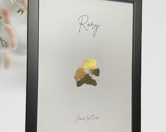 Pet Foil Paw Print Custom Pet Dog Memorial Gotcha Adopted Present