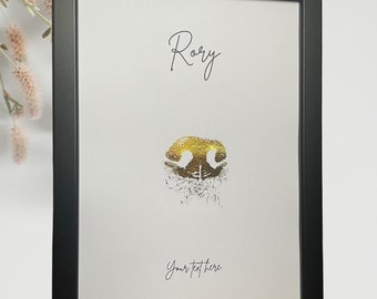 Pet Foil Nose Print Custom Pet Dog Memorial Gotcha Adopted Present Paw