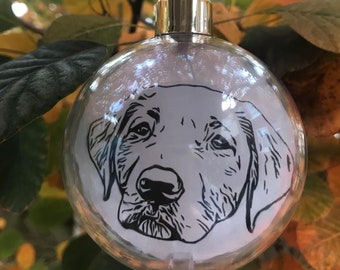 Personalised Pet Portrait Photo Bauble Keepsake Christmas Decoration