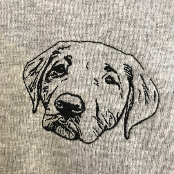 Personalised Embroidered Pet Portrait Sweater Sweatshirt Jumper Unisex