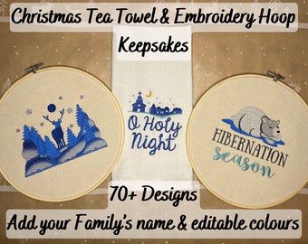 Christmas Home Décor, Embroidery Hoop, Wall Hanging, Tea Towel, Kitchen Décor, Funny Christmas Personalised Christmas Decor, Christmas Gift