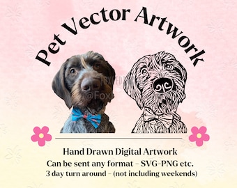 Pet Vector Art SVG Custom Cricut Artwork Dog Cat Rabbit