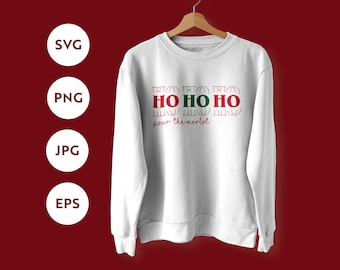Ho Ho Ho Pour The Merlot Holiday SVG/PNG Design - Jul Svg/Png - Julvin Svg - Klippfil - Cricut - Silhuett - Digital Design