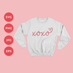 XOXO SVG, Valentine&#39;s Day Svg, Love Svg, Svg Files, Cricut and Silhouette Cut Files