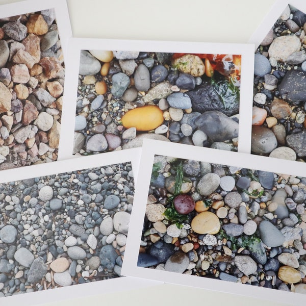 Handcrafted Blank Greeting Cards for All Occasions, #8, beach stones