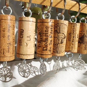 Porte-clefs en bouchon de bouteille de vin