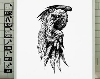 Raven Seamless Pattern - Etsy