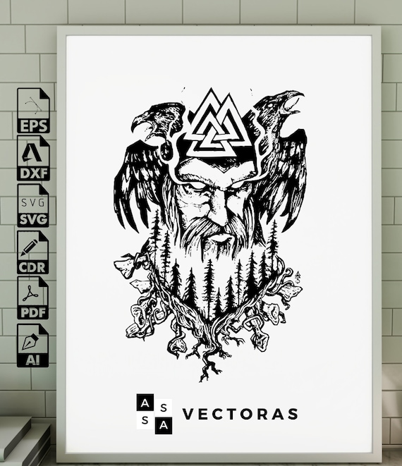 Viking Tattoo Tshirt Design Watercolor Splashes Stock Vector Royalty Free  1196231644  Shutterstock