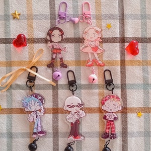 NANA KEYCHAINS, nana osaki, nana komatsu, hachi, black stones, blast, yasu, nobu, shin, acrylic charms
