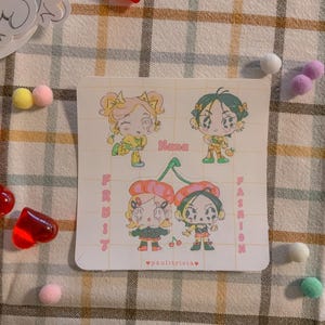 Foglio NANA MINI STICKER, adesivi moda frutta, nana osaki, nana komatsu, hachi