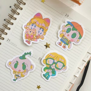 EARTHOUND MATTE STICKERS, vinylstickers, moeder 2, ness, paula, jeff, poep
