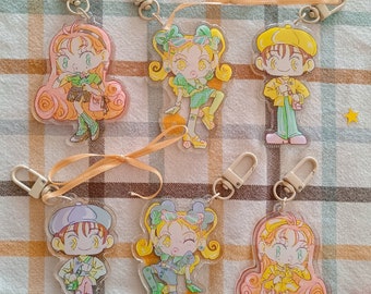 GOKINJO MONOGATARI Glitter Acrylic Keychain, Anime Charm