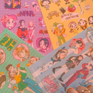 PEGATINAS AI YAZAWA, hojas de pegatinas, tenshi nanka ja nai, gokinjo monogatari, paradise kiss, nana