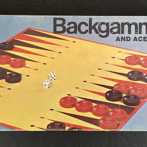 Vintage Backgammon and Acey-Ducey Game by Milton Bradley from 1973