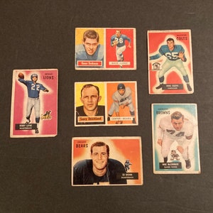 Vintage 1950s NFL Football Cards: Hall of Famers Layne & McCormack
