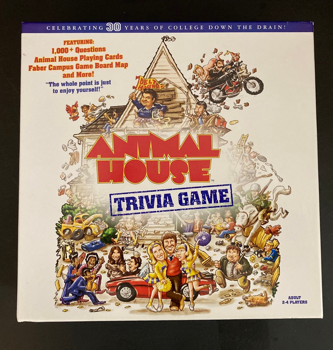 Animal House Trivia Game 1000 Questions Playing Cards Etsy