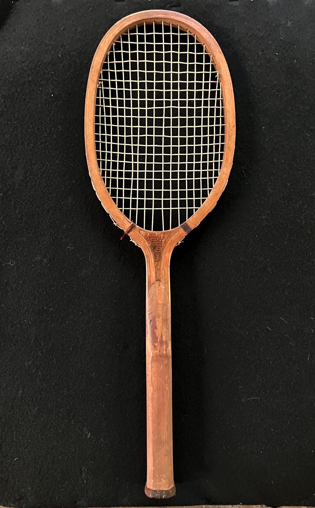 Rare 1920s Eureka Marathon Wooden Tennis Racket: Vintage Display Piece ...