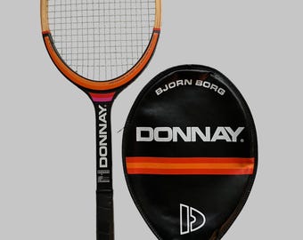 Vintage Donnay Tennis Racquet Allwood Borg JR - Etsy