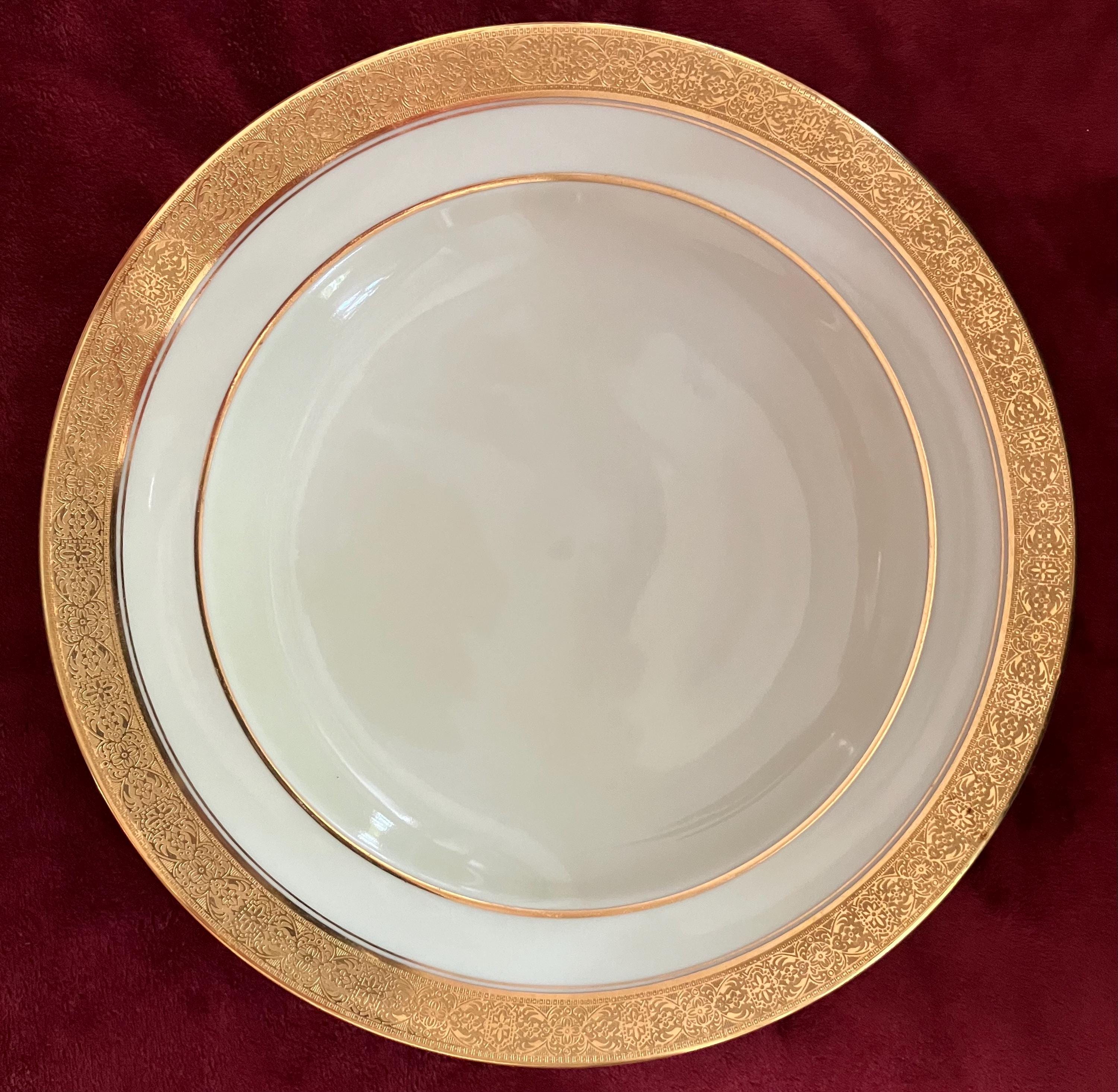 Antique Theodore Haviland Limoges France Porcelain, Wide Gold